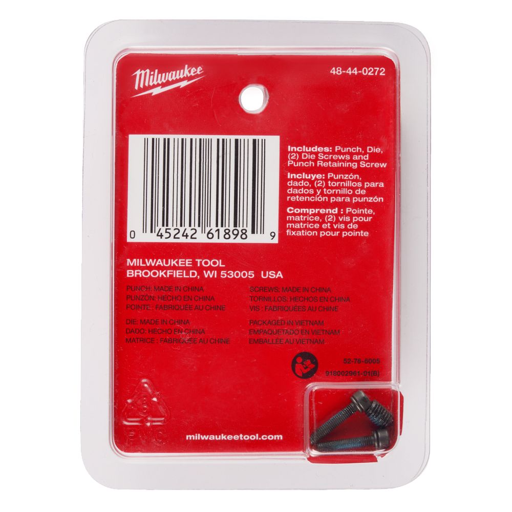 Milwaukee M12 FNB16 Nibbler Punch & Die Set M12™ FNB16 전용 니블러 펀치 & 다이