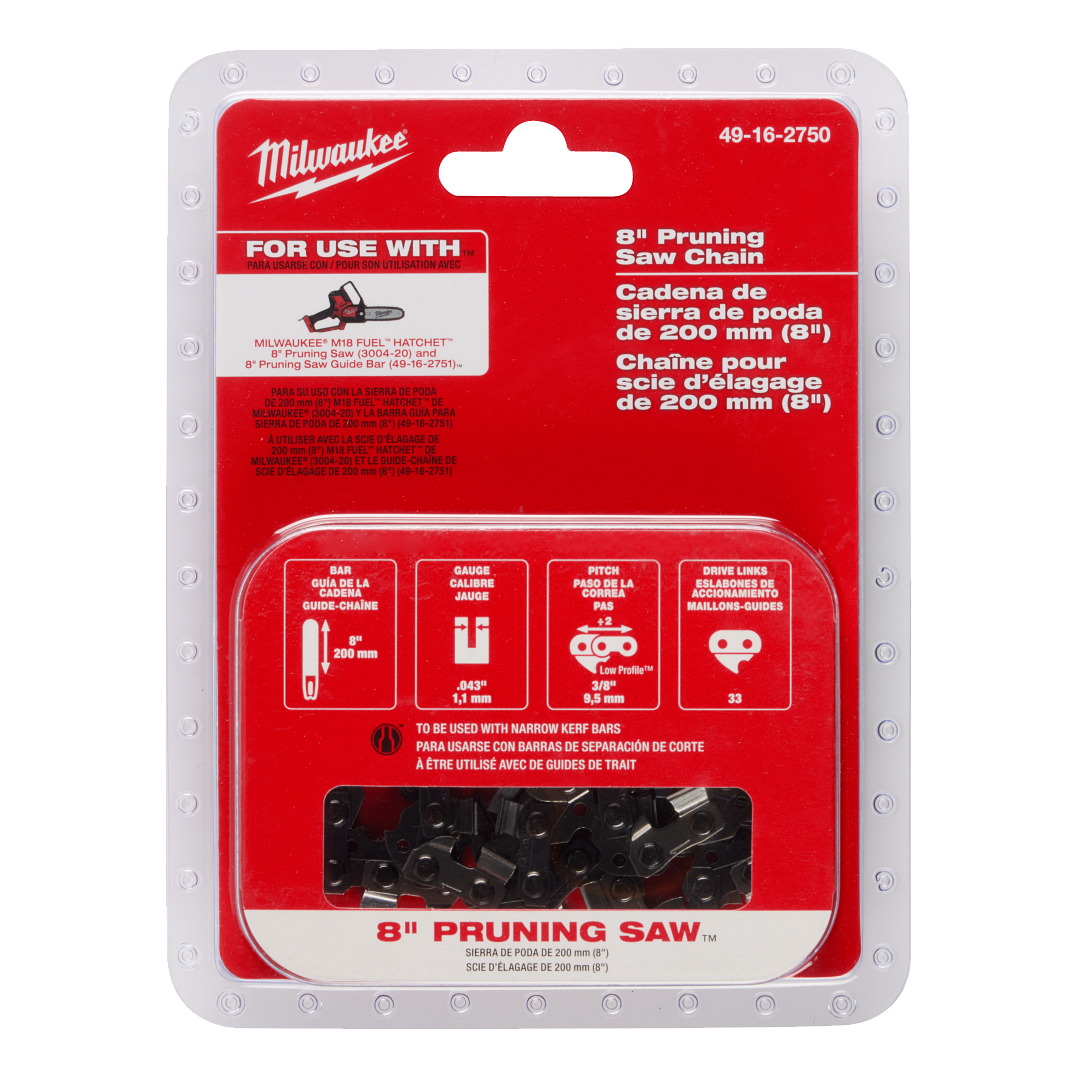 Milwaukee M18 FHS20 200 mm Pruning Saw Chain M18 FHS 전용 200 mm 체인