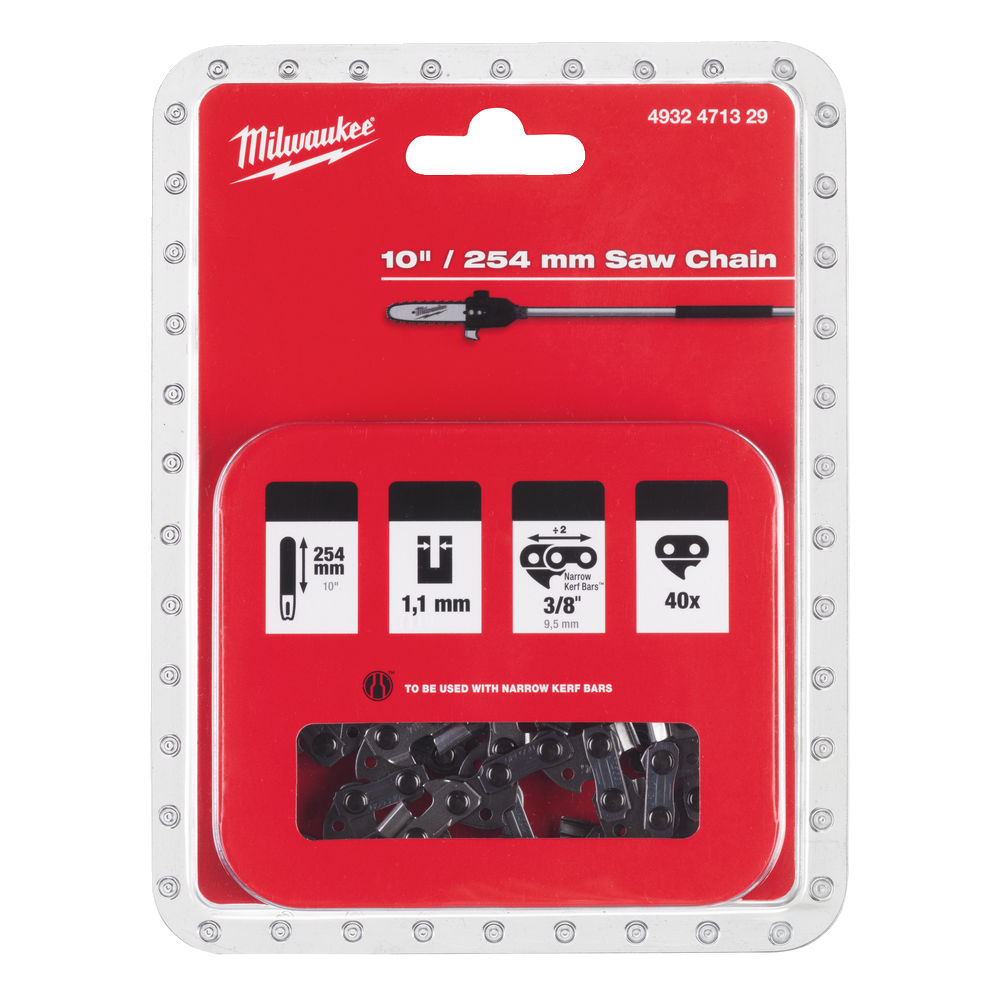 Milwaukee M18 FOPH-CSA 254 mm Saw Chain M18 FOPH -CSA 전용 254 mm 체인