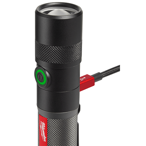 Milwaukee REDLITHIUM USB 1100L Twist Focus Flashlight L4B3
